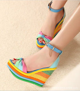 High Heel Wedge Open Toe