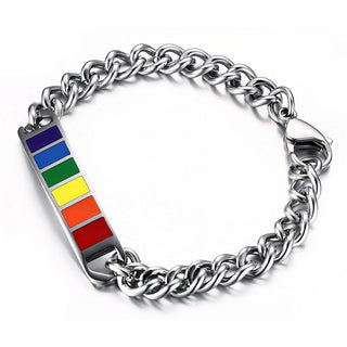 Steel Chain Gay Pride Bracelets