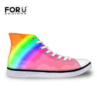 Rainbow High Top Vulcanize Shoes