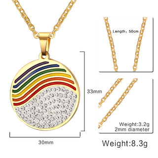 Trendy Heart Rainbow Pendant Jewelry