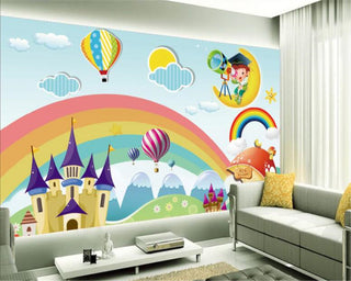 Rainbow Castle Cartoon Wallpaper